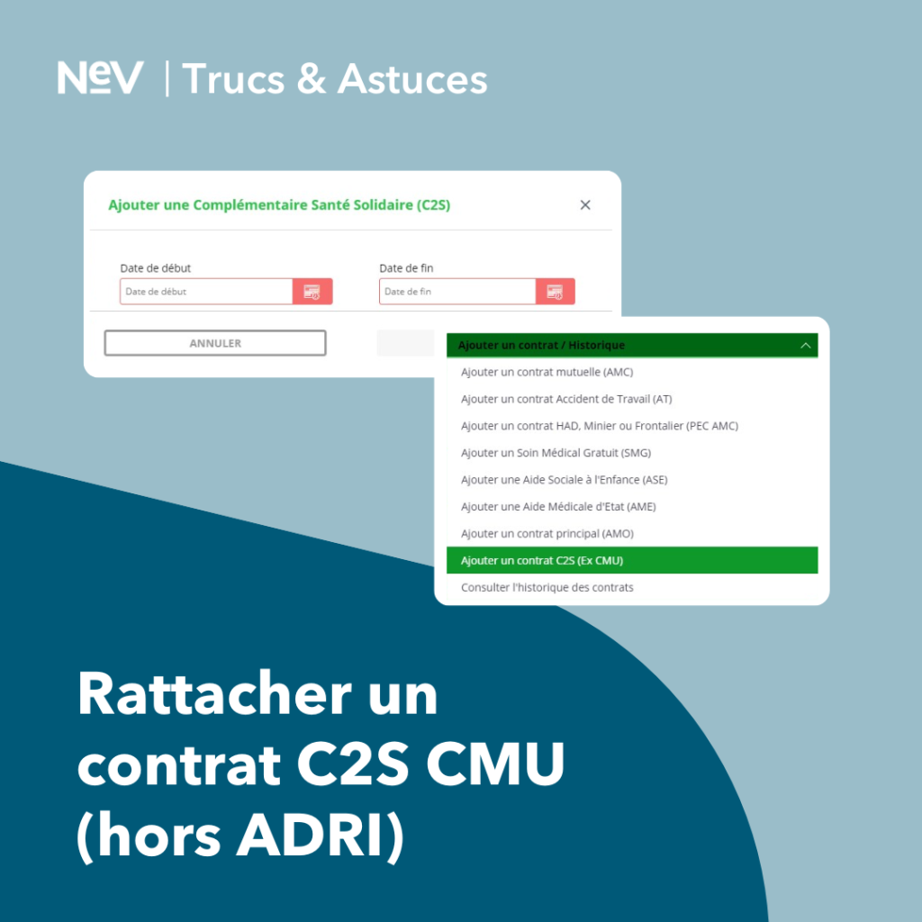 Vignette Trucs & Astuces sur comment rattacher un contrat C2S CMU (hors ADRI) sur le logiciel Smart Rx ?