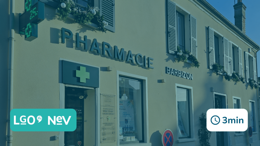 Devanture de la pharmacie de Barbizon